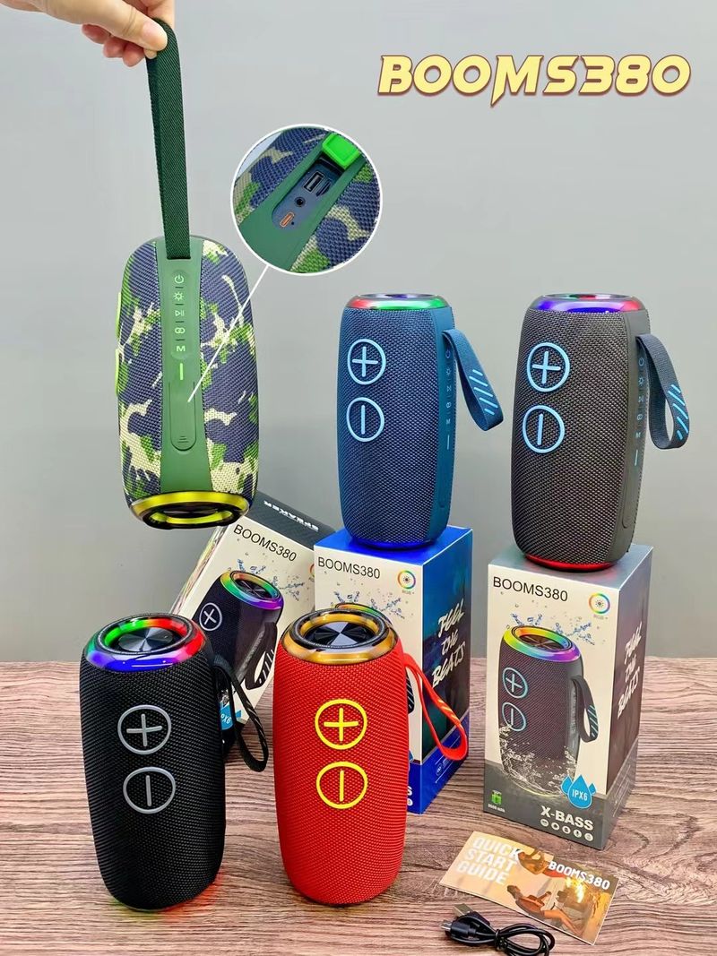 BOOMS380 wireless Bluetooth RGB portable handheld subwoofer waterproof speaker with high power 30W_voghion.com