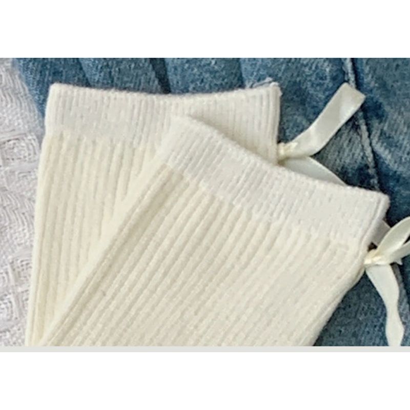Einfarbige Baumwoll-Schleifen-Halbwadensocken Vielseitige Halbwadensocken 2025 Herbst/Winter Neu_voghion.com