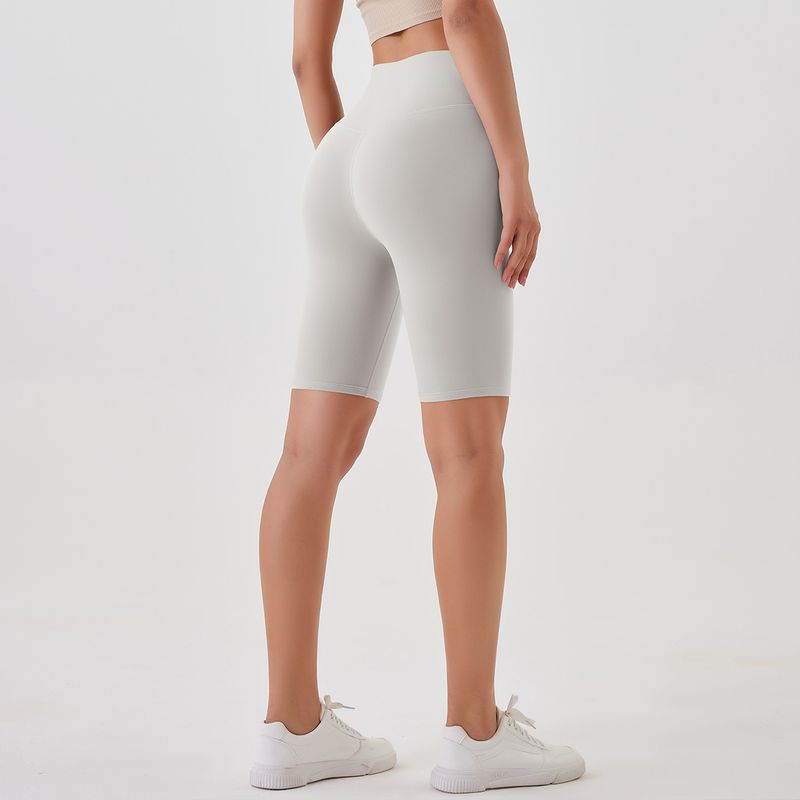 Women's Clothing double-sided brushed yoga shorts without embarrassing lines, buttocks lifting and abdominal control sports running fitness pants_voghion.com