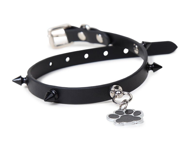 LuvBox SM Punk Dog Paw Tag Choker Collare da collo Guinzaglio Giocattoli sessuali per adulti Catena per clavicola_voghion.com
