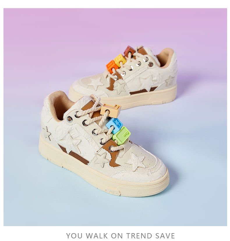 A Niche Design Featuring Stars, , New Flat Bottomed Casual And Versatile Trendy Sports Shoes For Couples,_voghion.com