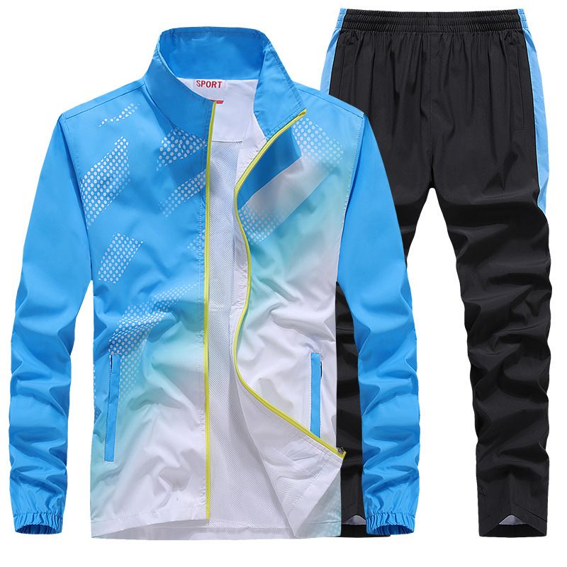 Men's women's spring and autumn casual sports suit thin couple's group new running clothing_voghion.com