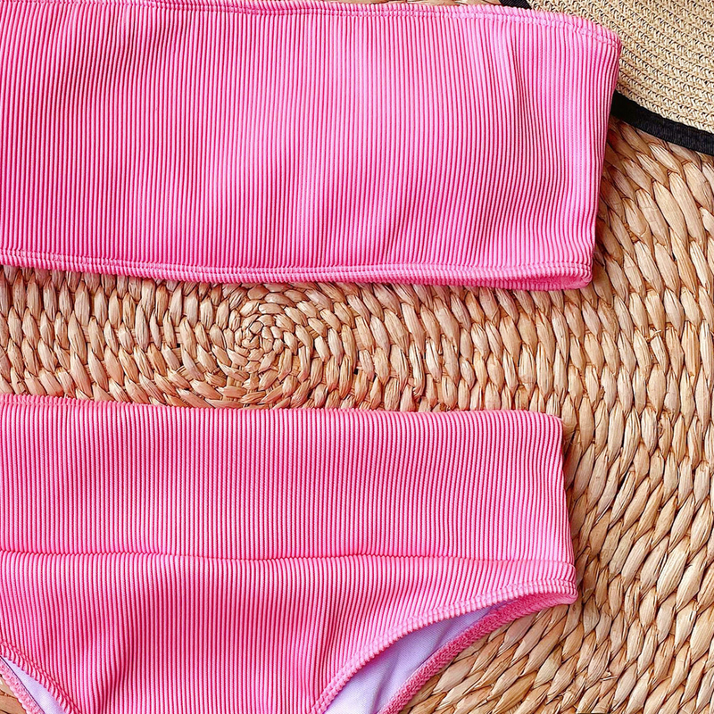 bikinis populaires pour maillots de bain simples étrangers, maillots de bain, maillots de bain de couleur unie, maillots de bain fendus_voghion.com