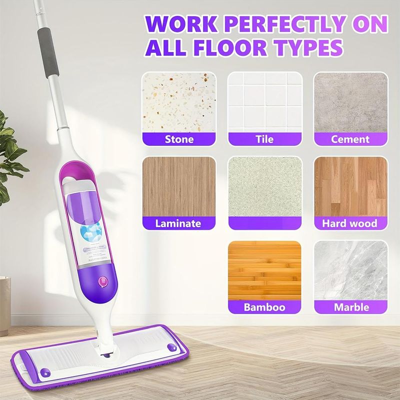 Leistungsstarke Reinigung Mit Swiffer Wet Jet Pads, Wiederverwendbare Mikrofaser-Nachfüllungen Für Sticky Messes, Lila_voghion.com