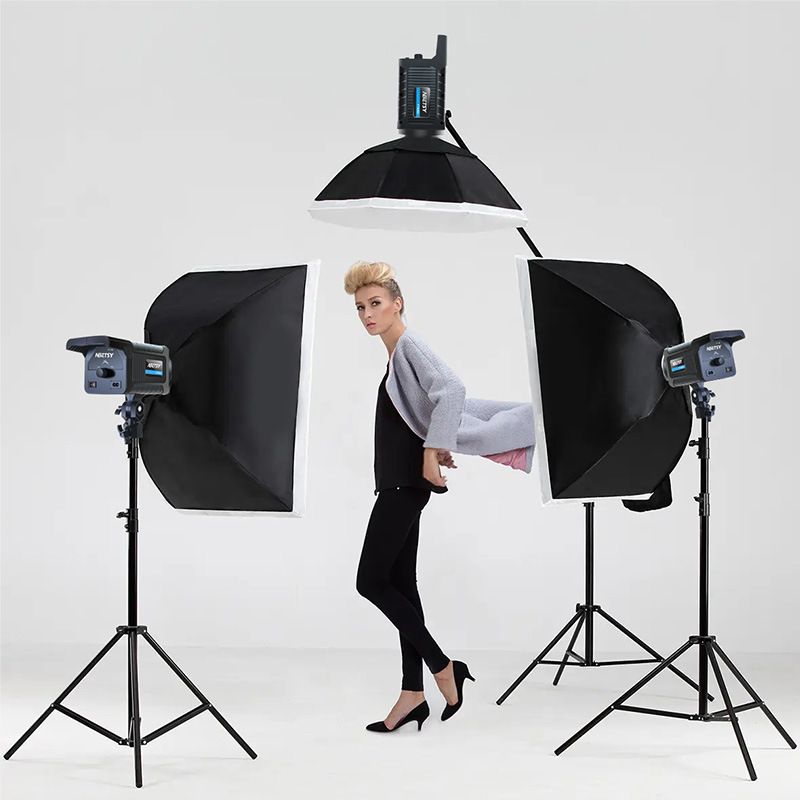 Kit di illuminazione Softbox da studio - Luce di riempimento per fotografia, streaming live e illuminazione per interni_voghion.com