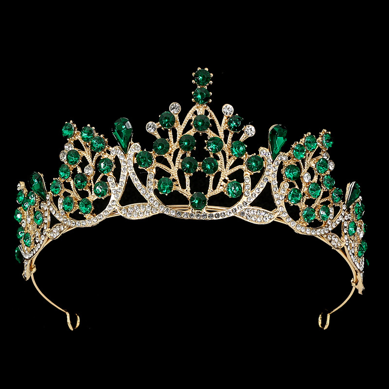 Gioielli da sposa transfrontalieri, accessori per matrimonio, fascia barocca, copricapo, corona di compleanno, corona da principessa in lega per matrimonio_voghion.com