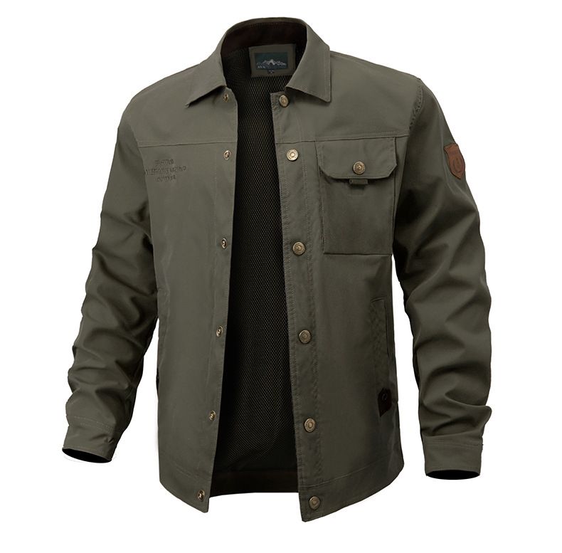 Men's Autumn Corduroy Jacket With Multiple Pockets, Slim Fit Casual Blazer For Daily Wear (Navy, Army Green, Khaki)_voghion.com