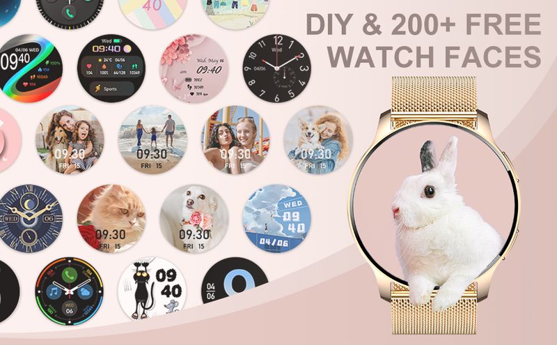 Smart Watch Women (Answer/Make Call), Fiess Tracker For Android And IOS Phones Waterproof Smartwatch With 1.32" HD Full_voghion.com