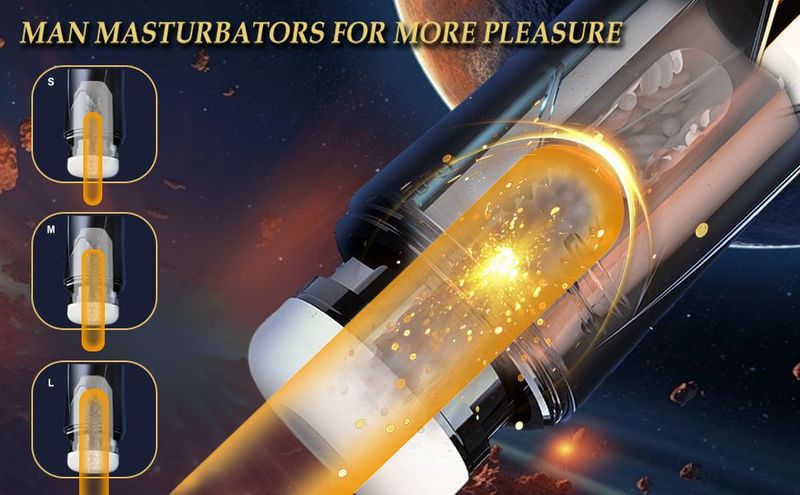 Masturbatore maschile elettrico con vibrazione e riscaldamento telescopico, giocattolo sessuale_voghion.com
