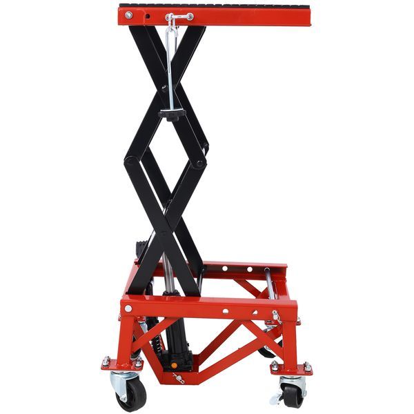 300 Lbs Hydraulic Motorcycle Scissor Jack Lift Foot Step Wheels For Small Dirt Bikes,red Color_voghion.com