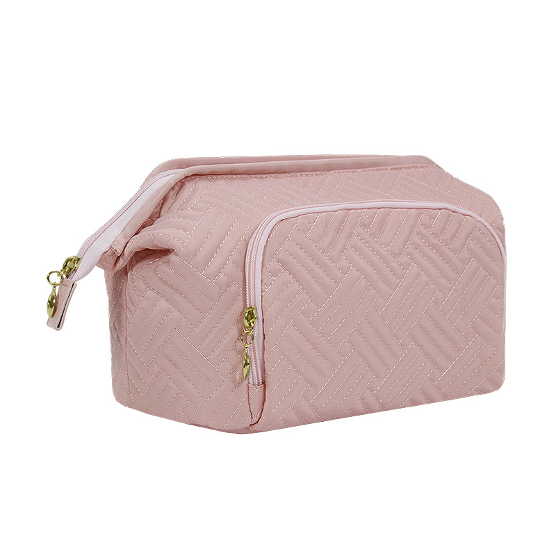 Gesteppte Make-up-Tasche, große Kapazität, hochwertige Reise-Kulturtasche, wasserdicht, Make-up-Tasche, Aufbewahrungstasche_voghion.com