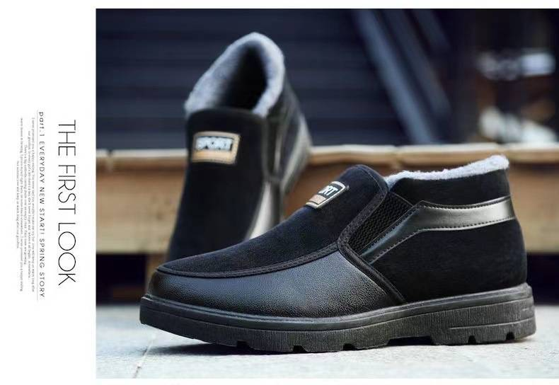 Winterschuhe aus Baumwolle mit hohem Schaft, rutschfest, verschleißfest, zum Wandern im Schnee und zum Warmhalten, Vaterschuhe für Herren_voghion.com