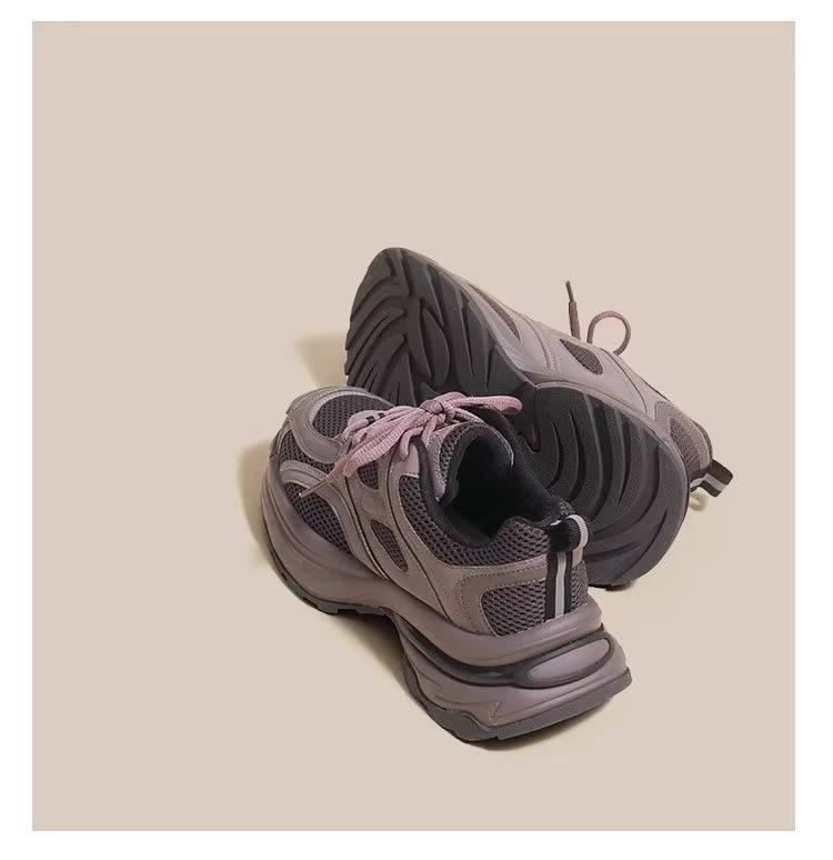 Sehr gut aussehende Sportschuhe Sommer Damen leichte Plateau Papa Schuhe Damen 2024 Freizeitschuhe All Match Laufschuhe Damenschuhe_voghion.com
