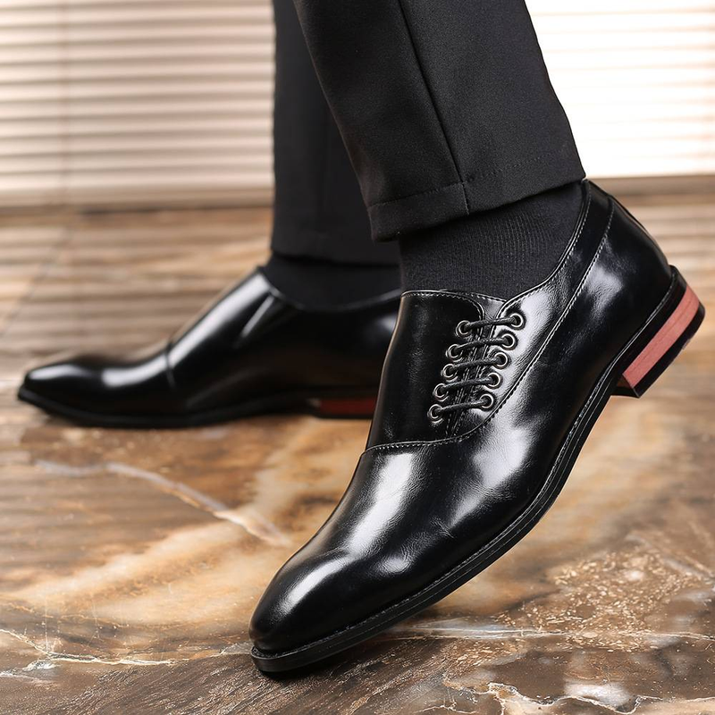 2024 Fashion New British Style Men's Fashion Trend Single Business Dress Leather Shoes_voghion.com