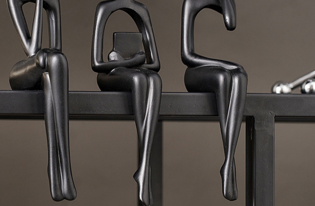 Wow Huis Origineel Ontwerp Zittende Figuur Ornamenten Huis Woonkamer Wijnkast Tv Kast Licht Luxe Abstracte Decoraties_voghion.com