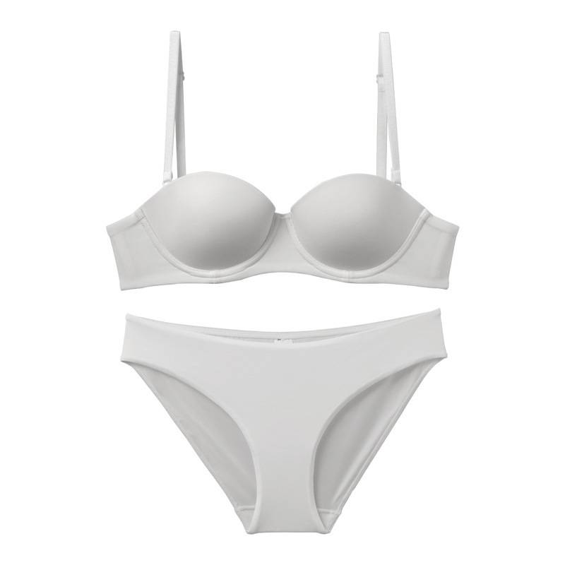 Women's Intimates Smooth Seamless Half Cup Underwear Women's Thin Soft Steel Ring Adjustable Top Thin Bottom Thick Bra Sexy Push Up Bra_voghion.com