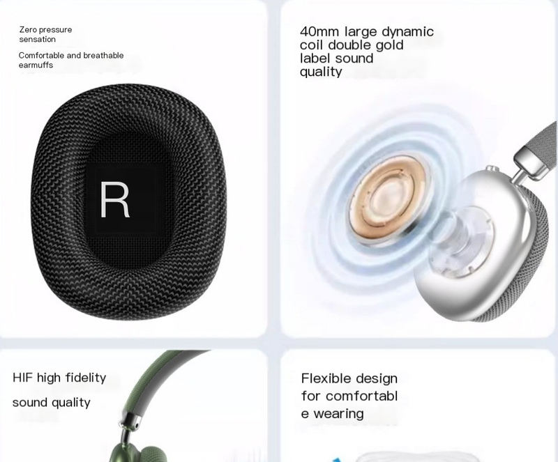 P959 Wireless Headphones Bluetooth Full Ear Knob Key Long Range Gaming Universal For Mobile Phones_voghion.com