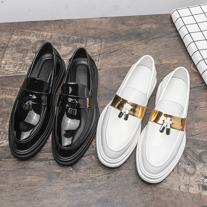 Shoes For Men Dress British Business Party Slip On Black Point Toe Fashion Casual Formal Suit Handmade Men Shoes_voghion.com