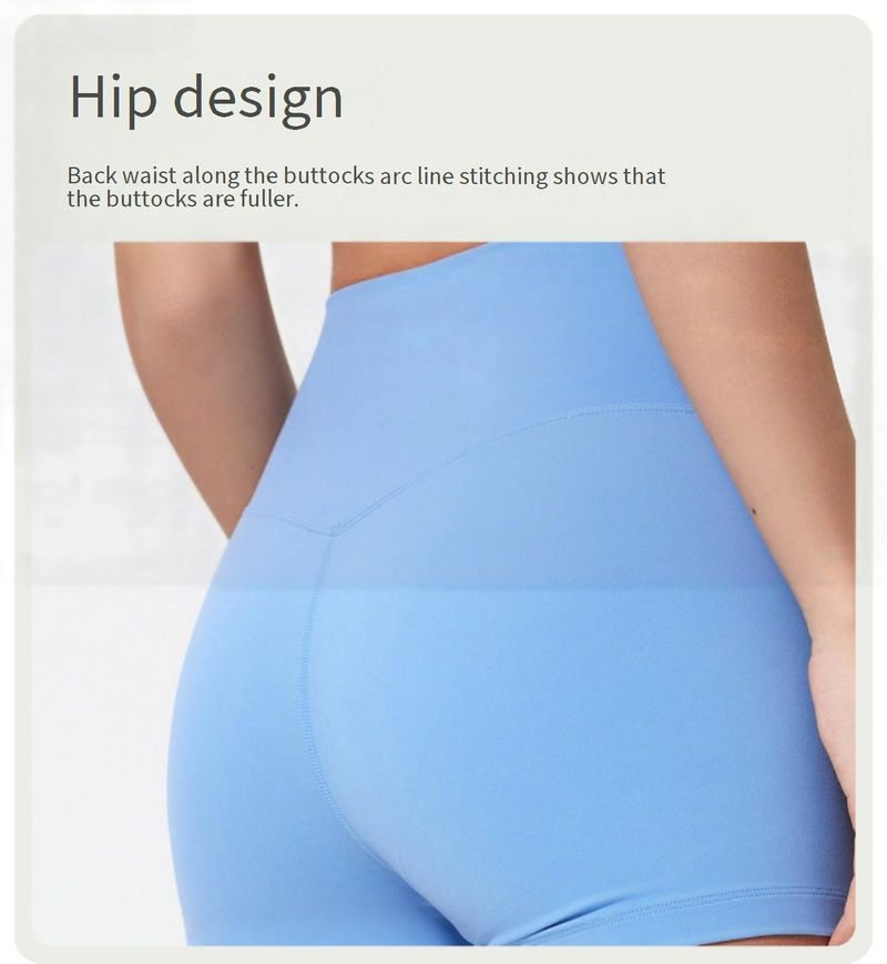 Women’s Clothing New Spring And Summer Nude No T Line Fitness Shorts Elastic Slim Fit Sports Running Yoga Pants Hip Lift_voghion.com