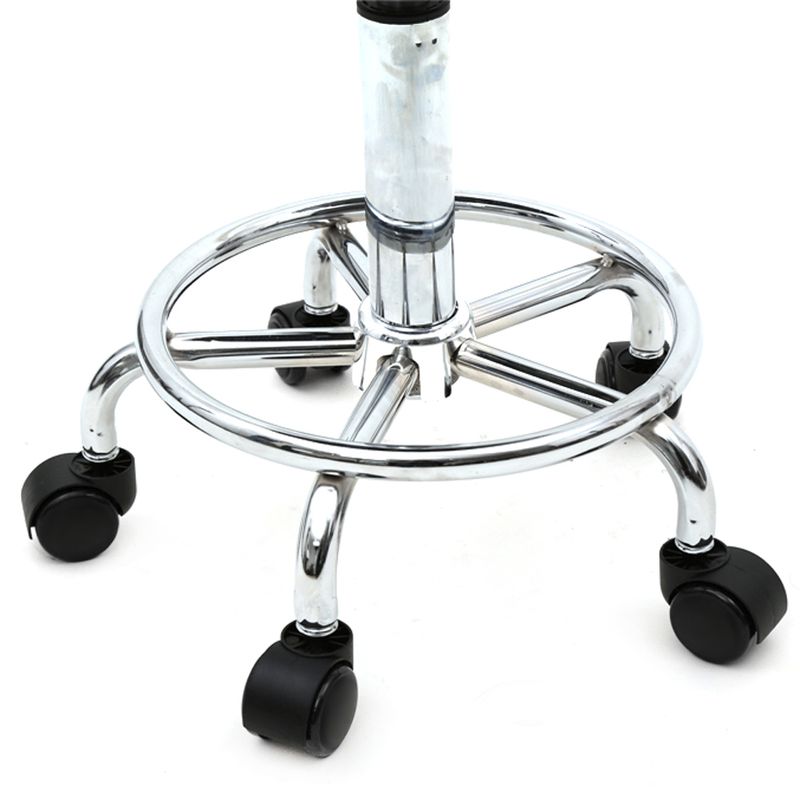 Tabouret rond blanc à dossier texturé – Repose-pieds réglable pour salon avec support ergonomique_voghion.com