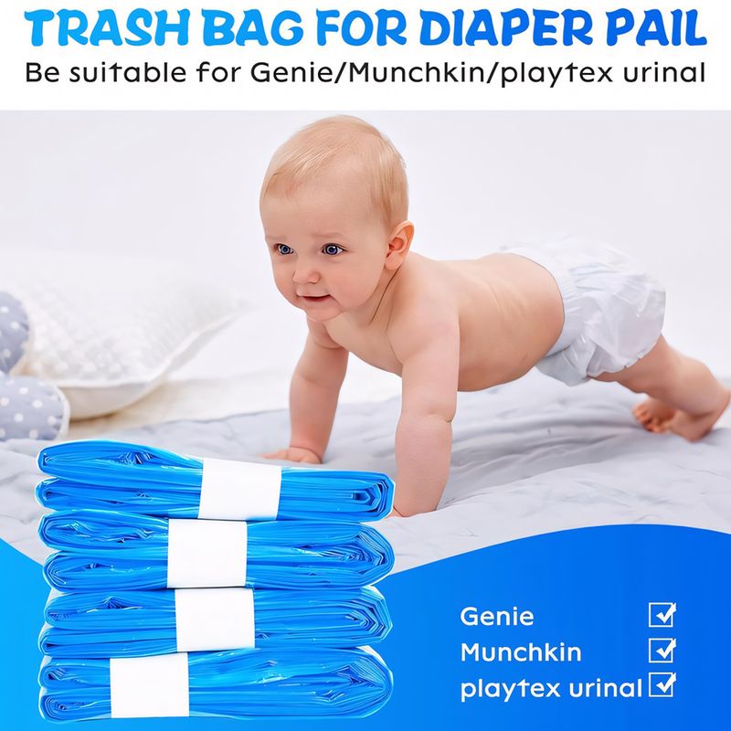 2 Pcs Diaper Pail Refill Bags Compatible With Genie, Munchkin, Dekor, Angelcare, Tommee Tippee And Arm&Hammer Disposal System, Diaper Pail Refills Bag_voghion.com