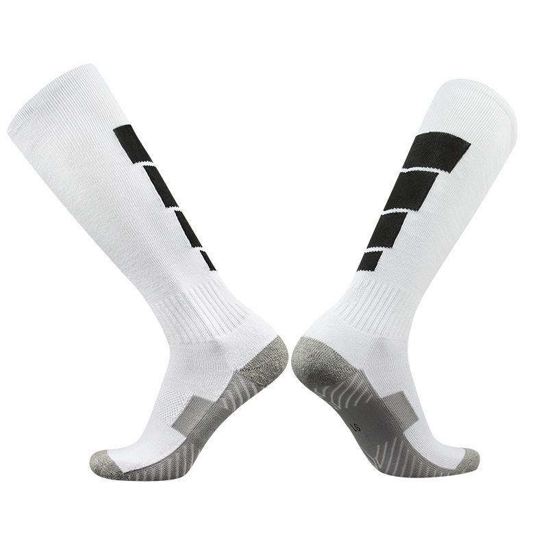 Fußballsocken für Jugendliche, hochkniehoch, atmungsaktiv, Trainingssocken für Jungen, Mädchen, Unisex, Baumwollmischung, rutschfest, gepolstert_voghion.com