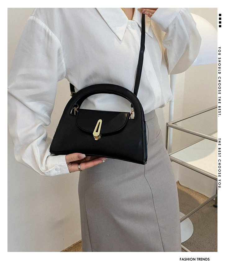 Borsa di fascia alta da donna Estate 2023 New Texture Niche Design All-match Borsa da donna a tracolla estiva nera_voghion.com