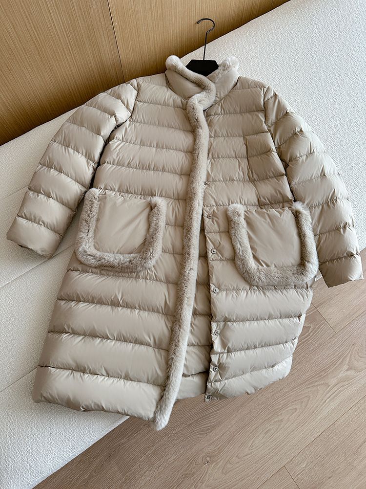 Damenbekleidung Seto Pelz Daunenjacke, leicht und dünn, neuer chinesischer Stil, High-End, stimmungsvoll und modisch, 2024 Neuheiten für den Winter_voghion.com