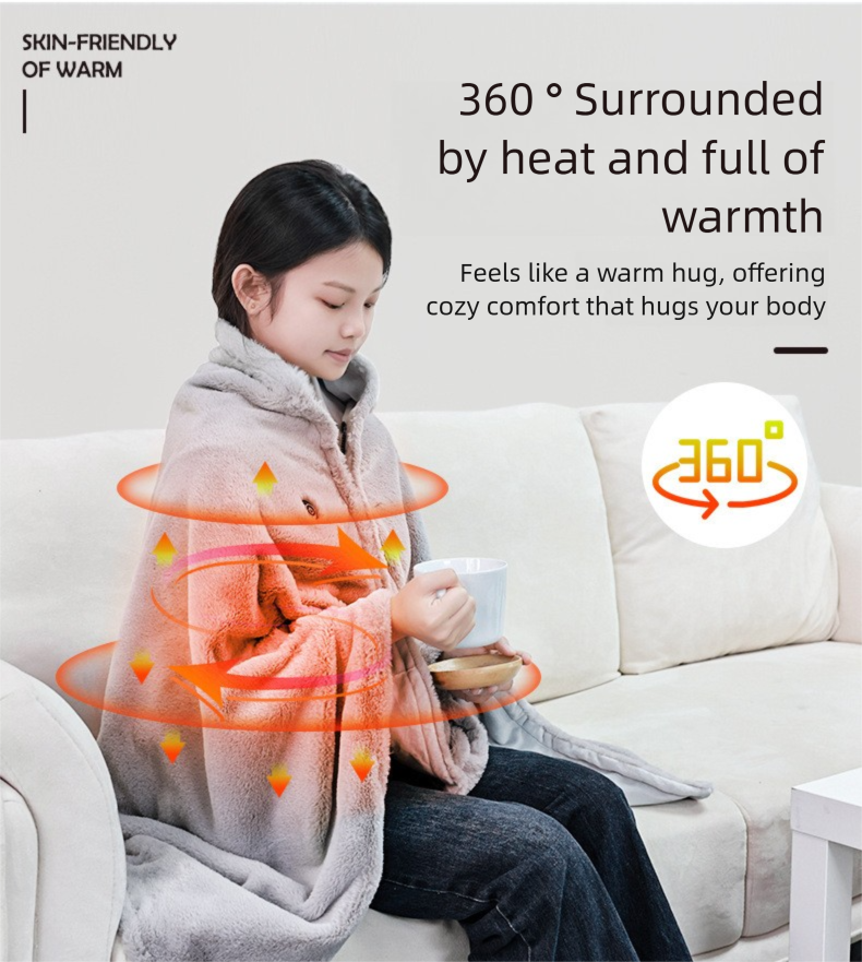 Neu Ultra Bequem Kaninchen Fell Elektrische Beheizte Smart Heizung Decke Nickerchen Körper Wärmer Schal_voghion.com