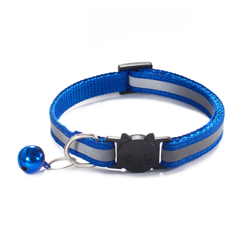 Guangying 4 stks / set huisdierhalsband Comfortabel antiblokkeersysteem Flexibele reflecterende bellen Kleine hond Kat Normale halsband Huisdieraccessoires_voghion.com