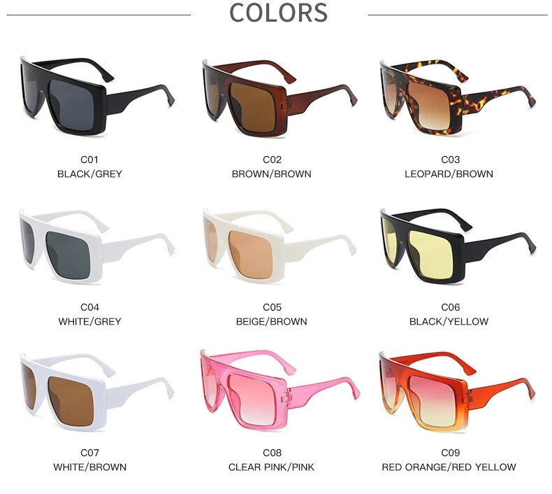 Nya Ankomster Överdimensionerade Punk Fyrkantiga Solglasögon Dam Y2K Unika Herr Trendiga Goggles Sport Solglasögon Märkesdesigner Nya Glasögon UV400_voghion.com