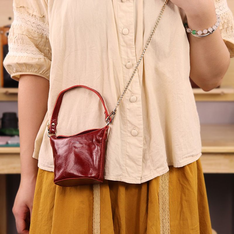 Versatile portamonete in vera pelle, squisito e grazioso, porta carte da donna, tracolla in pelle bovina conciata al vegetale_voghion.com