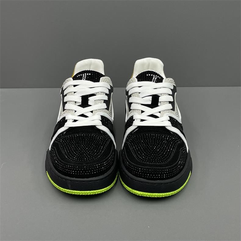 Scarpe da uomo sportive e per il tempo libero, con blocchi di colore, versione coreana, autunno 2023, nuove, basse, con texture a diamante brillante._voghion.com