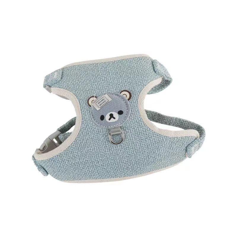 Coleira estilo colete Teddy Bichon Peitoral para cães pequenos Gatos Andando Coelho Corda Corrente Suprimentos para animais de estimação_voghion.com