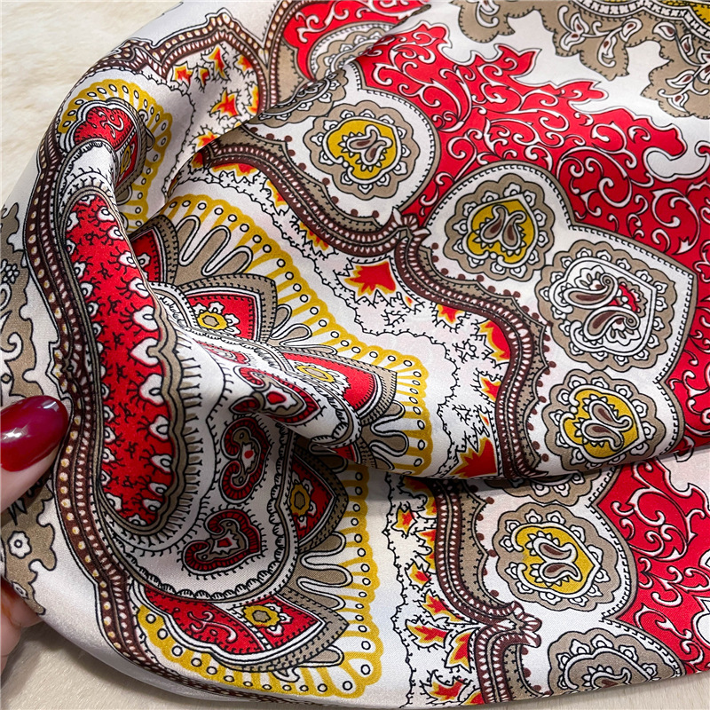 Pañuelo cuadrado pequeño occidentalizado, pañuelo de seda, pañuelo de seda de imitación para mujer, chal estampado, pañuelo de protección solar, diadema,_voghion.com