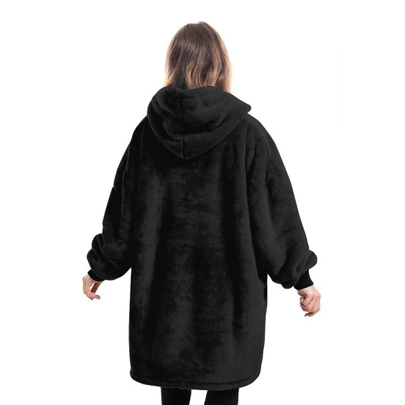 Coperta calda e versatile per la TV dei bambini - Stile felpa in pile riciclato, con cappuccio per un calore extra, perfetta per le partite, i viaggi in macchina e il tempo trascorso davanti alla TV in casa_voghion.com