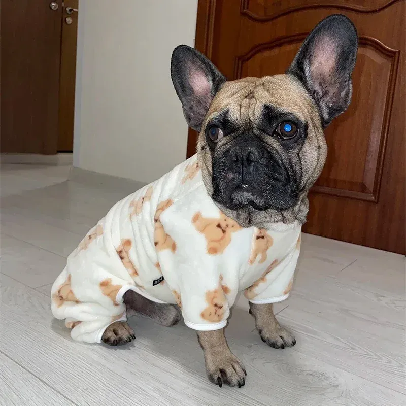 Fleece Bear Jumpsuit For Dogs And Cats By PawParty Store_voghion.com