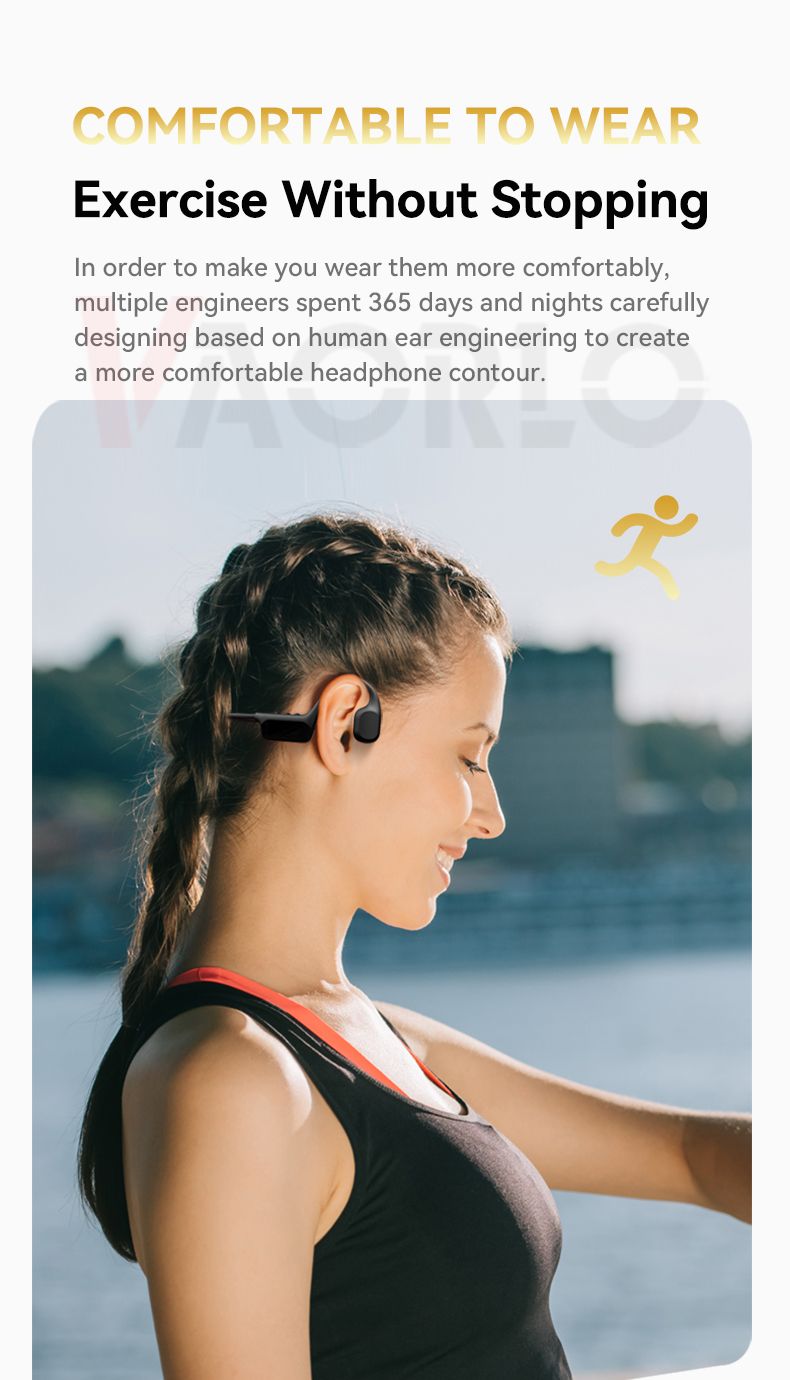 Bone Conduction Headphones Bluetooth 5.4 Wireless Earphone IPX8 Waterproof For Swimming Sports Support MP3 Player With_voghion.com