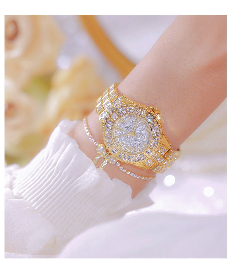 Bs Bee Sister Damen-Diamantuhr, luxuriöse modische Quarzuhr für Damen, luxuriöse wasserdichte Damen-Quarzuhr, modische Uhr für Frauen_voghion.com