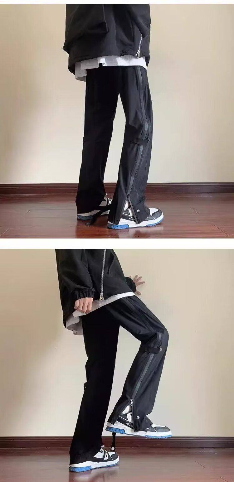 Pantalones de trabajo estilo americano Sprint para hombre, otoño e invierno, deportivos, holgados y funcionales, de felpa, de alta calidad._voghion.com
