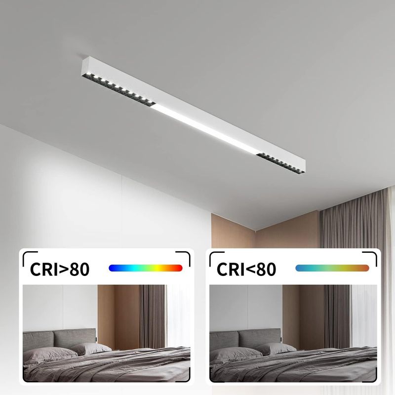 Glitzerlife Deckenlampe LED Deckenleuchte Schlafzimmer - Moderne 107CM Wohnzimmerlampe 32W Lang Küchenlampe Dimmbar Mit Fernbedienung Büro Deckenbeleuchtung Panel_voghion.com