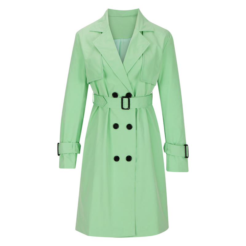 Women's Double Breasted Fashion Casual Trench Coat_voghion.com