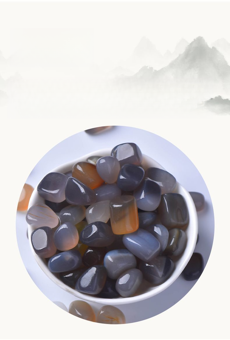Natürlicher Ozeangrauer Achat Roher Regen Blume Sukkulente Pflanzenoberfläche Fischtank Aquascaping Stein Kiesel Chalcedon_voghion.com
