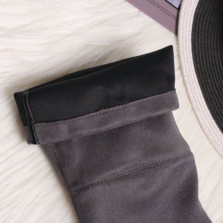 Suede boots High heel boots Over knee boots Long boots Plus size boots High boots new fall and winter over knee elastic boots_voghion.com