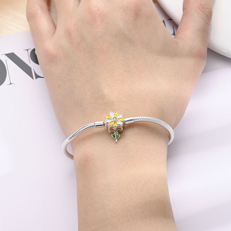 Gioielli da donna in argento 925 placcato rame bianco con albero della vita e fiocco di crisantemo, bracciale fai da te, ciondolo, perline, accessori_voghion.com