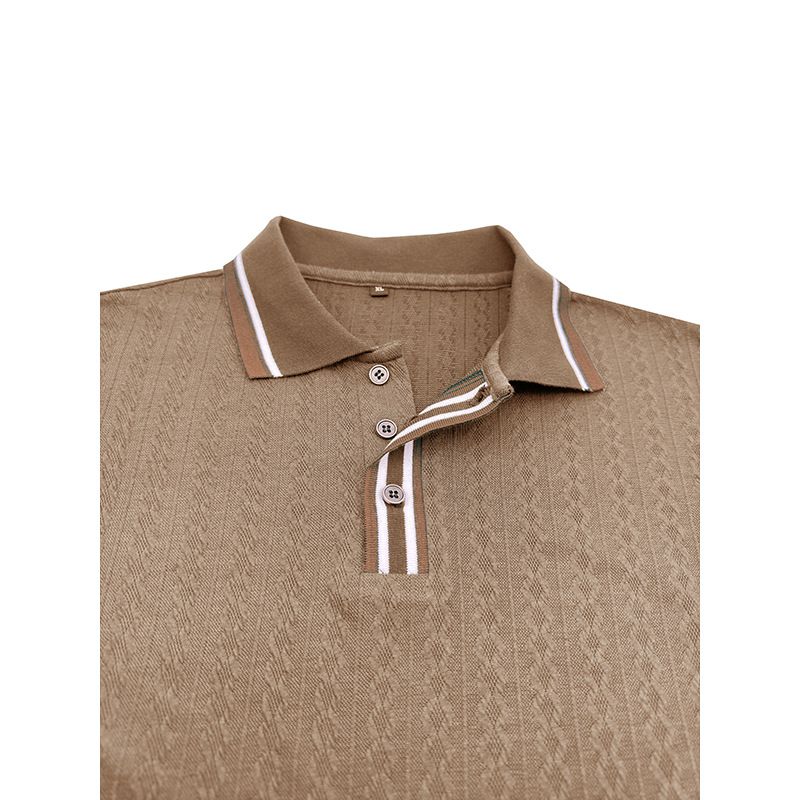 Polo da uomo a maniche lunghe in lana per l'autunno e l'inverno_voghion.com