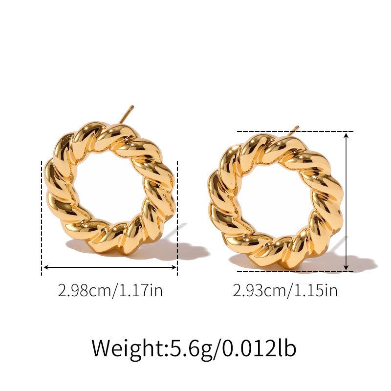 Orecchini di alta qualità placcati in rame K in vero oro, tutti abbinati, orecchini retrò con temperamento, accessori per il pendolarismo aziendale_voghion.com