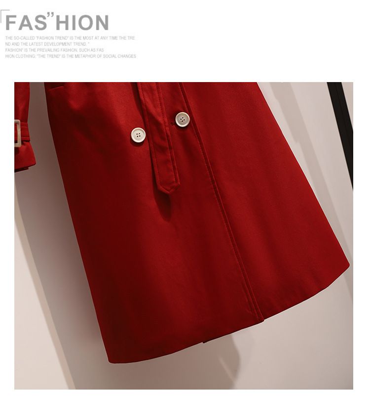 Trench da donna con cintura - Cappotto lungo oversize dalla vestibilità slim, elegante e giovanile, taglie forti, da ufficio e casual_voghion.com