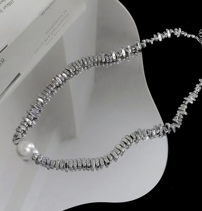 New Trendy Irregular Patchwork Stone Necklace With Unique Niche Designs For Both Men And Women, High-end Hip-hop_voghion.com