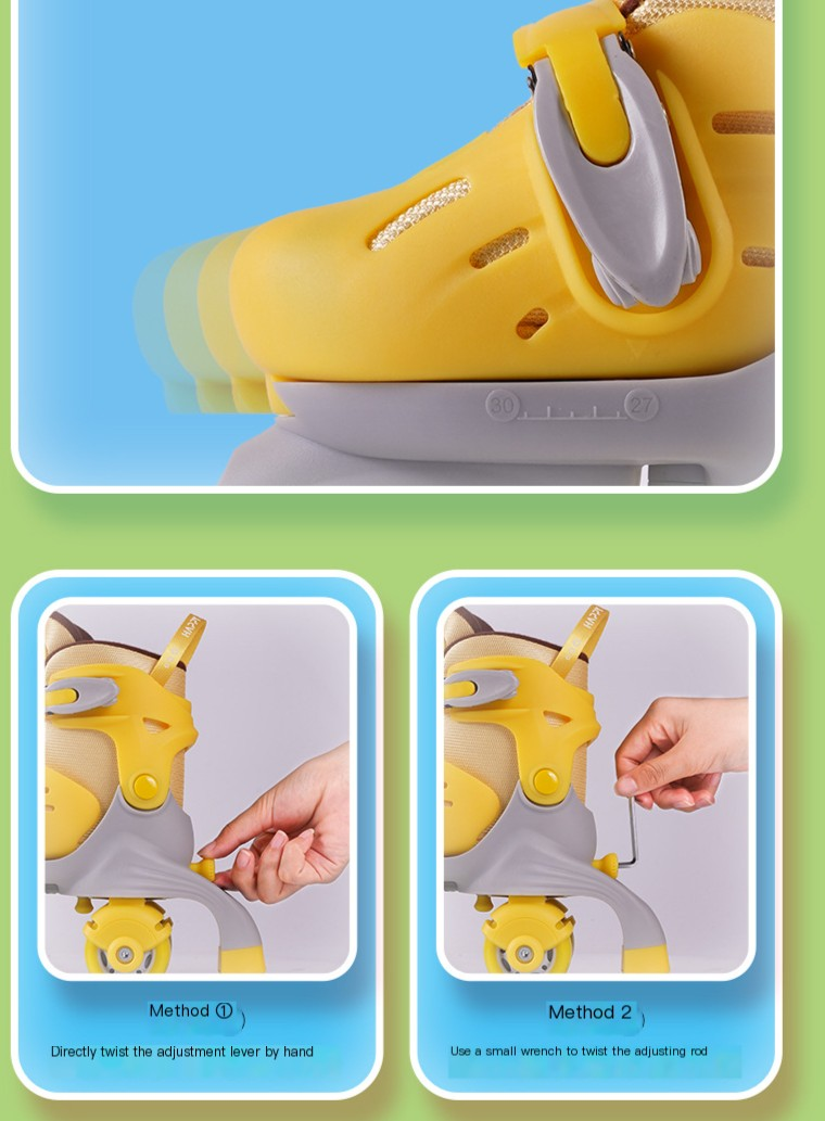Rollschuhe können eingestellt werden multifunktionale kinder weibliche rollschuhe flash-rad_voghion.com